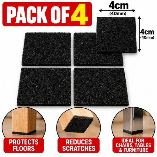 Square felt furniture pads - square,