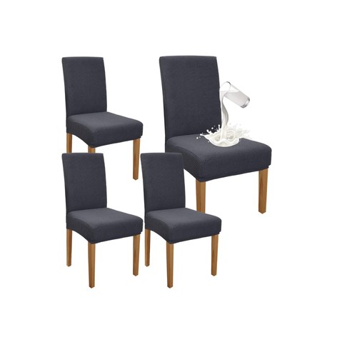 Grey spandex dining chair - 4x,
