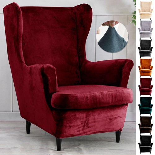 Wingback chair slipcover - chair,