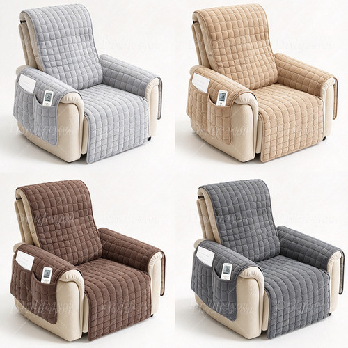 Non slip plush - recliner, sofa